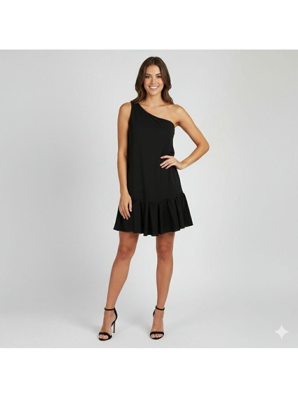 #91 BCBGeneration One-Shoulder Black Dress – Size 2 0390